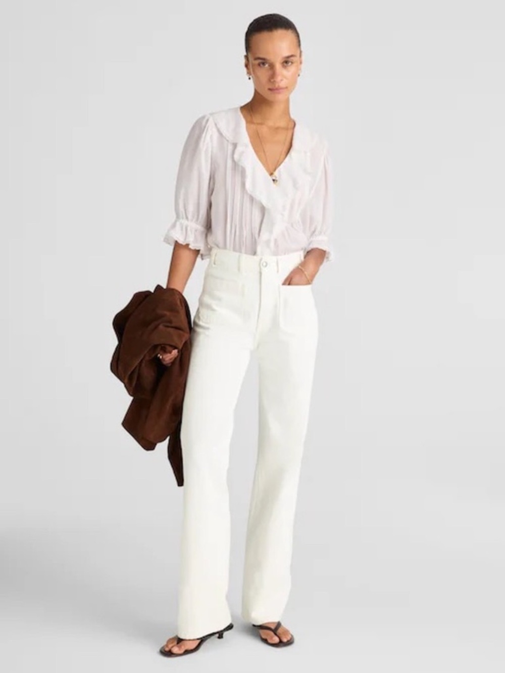 NWT - Madewell Cleo Straight Jean - White
